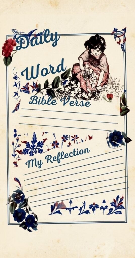 Grace vintage traditional watercolor Bible study templates layout with deep indigo orchids.